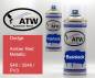 Preview: Dodge, Amber Red Metallic, 548 / 3548 / PV3: 400ml Sprühdose + 400ml Klarlack - Set, von ATW Autoteile West.